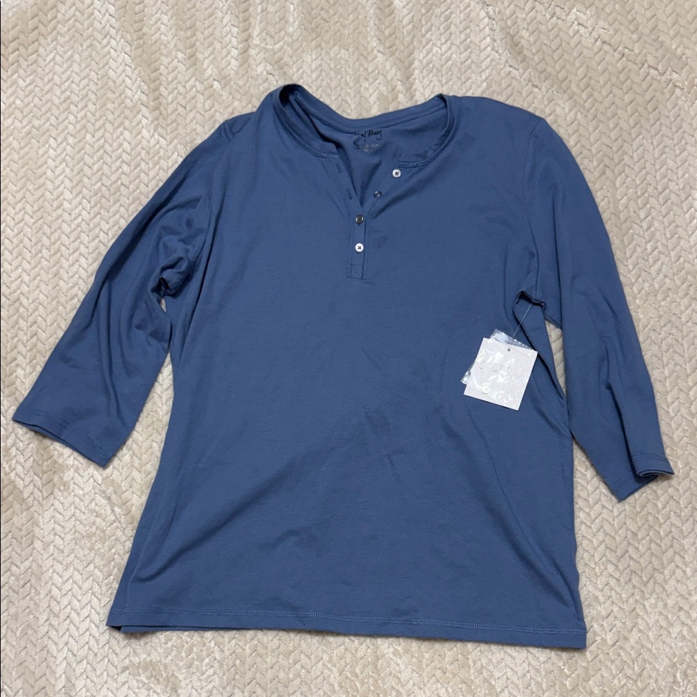 Coral Bay Women's Blue Long Sleeve Tee